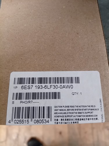 Siemens 6es7 193 - 6es7, 193-6lf30-0aw0